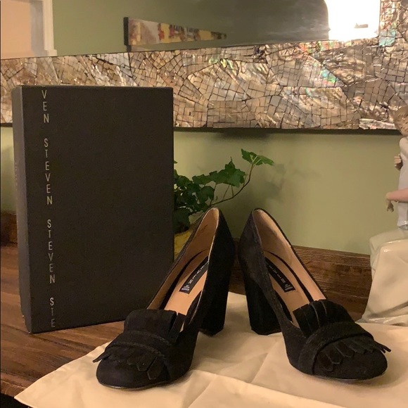 Steve Madden Shoes - Steven by Steve Madden Black Sued Shoe